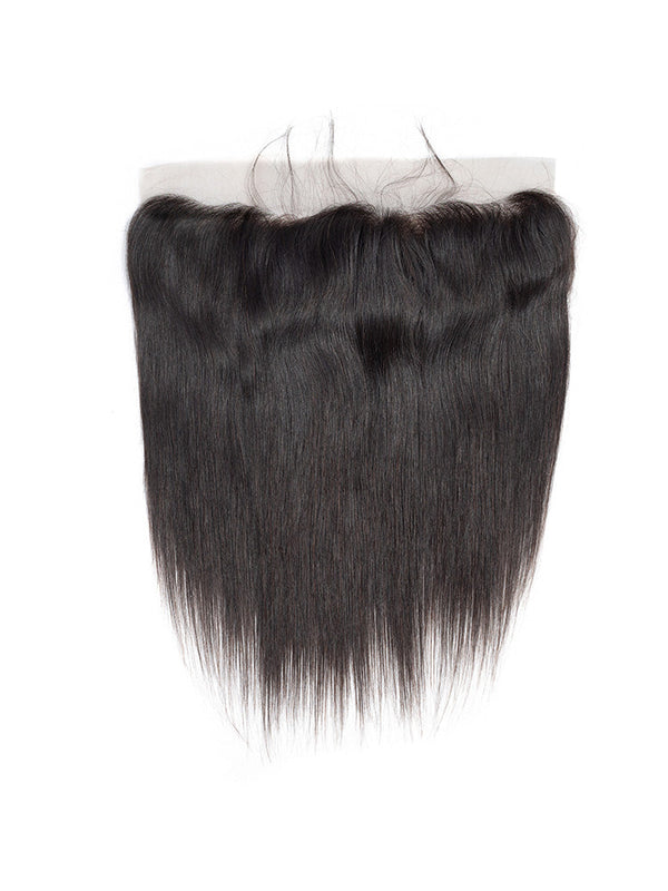 Straight Virgin Human Hair 13x4 Lace Frontal Natural Black