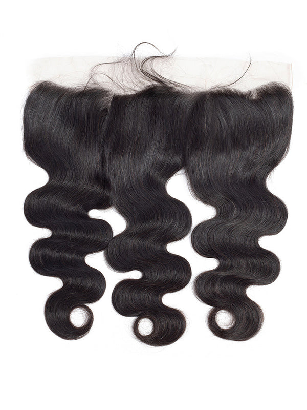 Body Wave Human Hair 13x4 Lace Frontal Natural Black