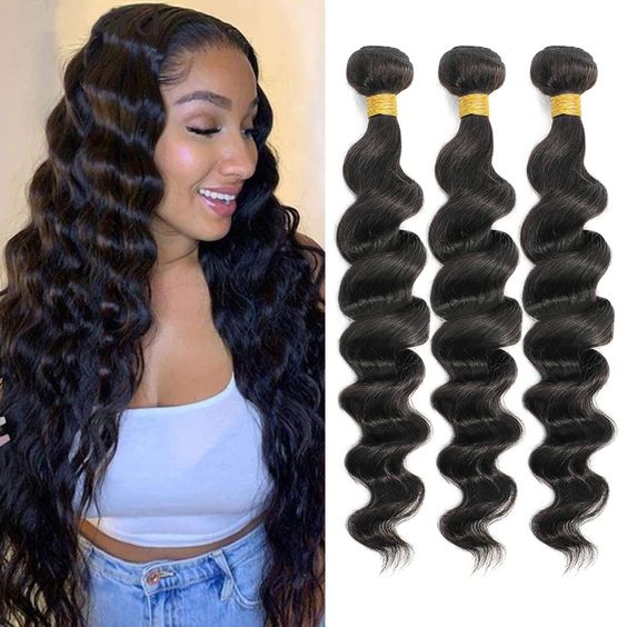 Loose Deep Wave Bundles 1/3/4Pcs Natural Color Hair Extensions