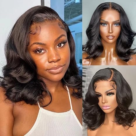 Hair Bob Wigs 5x5 Lace Closure Body Wave Human Hair Wig With Baby Hair