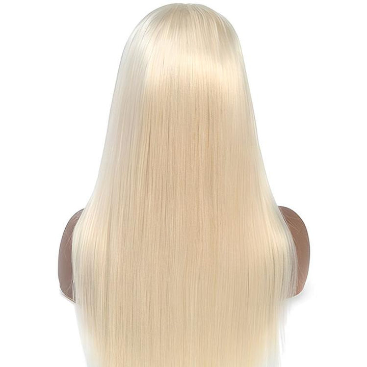 CurlyMe 613 Blonde Straight Hair 4x4 Lace Closure Wig Full Human Hair Wigs