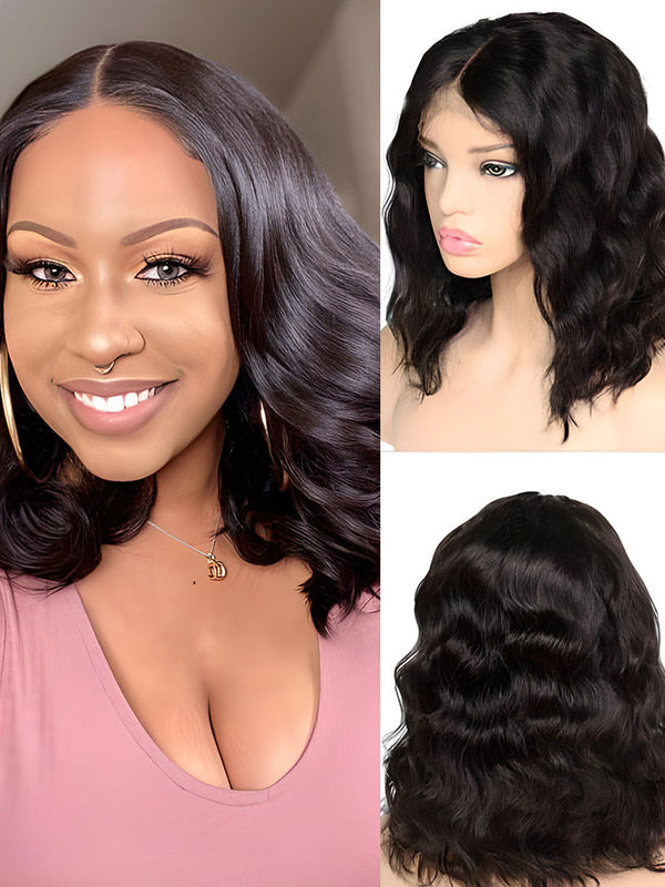 Hair Bob Wigs 5x5 Lace Closure Body Wave Human Hair Wig With Baby Hair