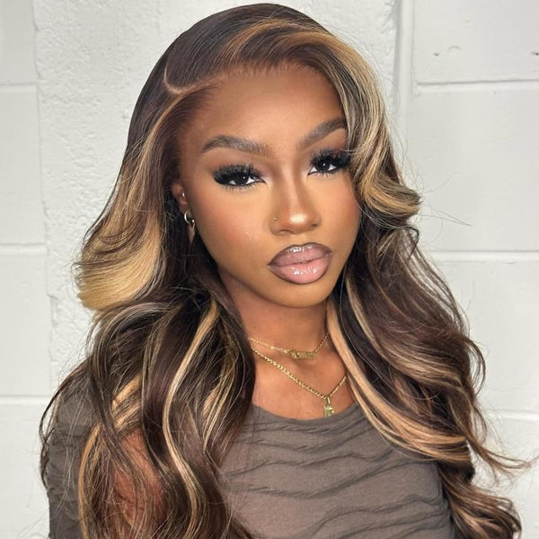 Pre-Everything | Invisible Knots P4/27 Highlight Body Wave Ready To Wear Wig 13x6 Lace Frontal Wig Pre Cut Wigs