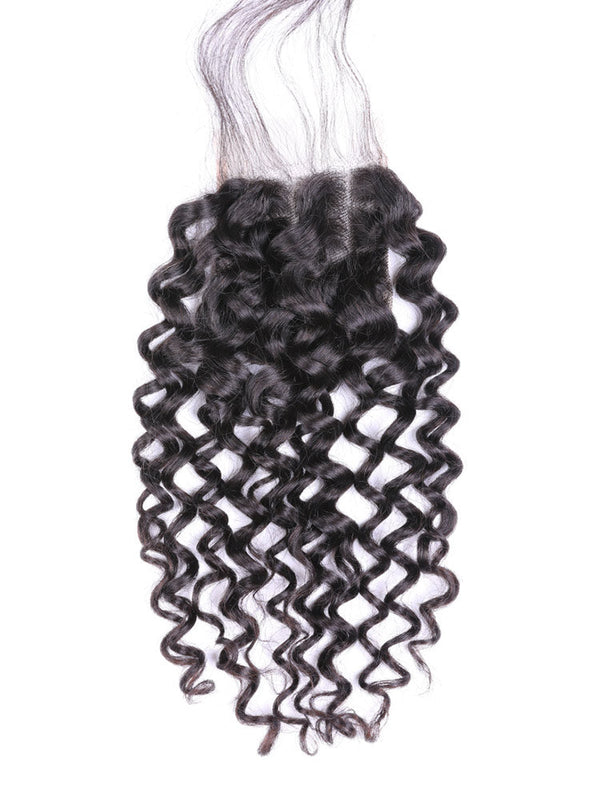 Water Wave Natural Black Hair 4x4 Lace Closure, 5x5 Lace Closure